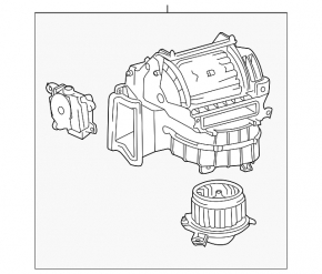 Печка в сборе Toyota Highlander 11-13 hybrid