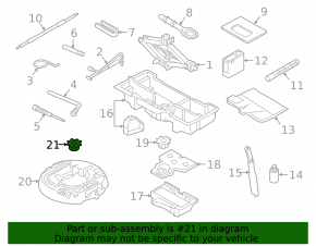 Крепление запасного колеса Audi A4 B9 17-25