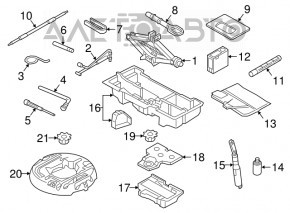 Suport roată de rezervă Audi A5 F5 18-25 fără piuliță