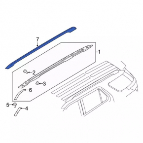 Balustrade longitudinale Ford Explorer 16-19 negru