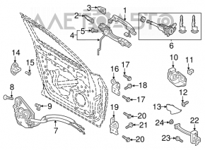 Механизм ручки двери передней правой Mazda CX-9 16-23