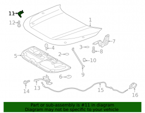 Кронштейн опоры капота Toyota Rav4 19-24