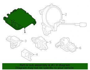 Модуль srs airbag компьютер подушек безопасности Nissan Rogue 14-16