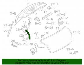 Накладка петли крышки багажника левая Audi A4 B8 08-16 седан