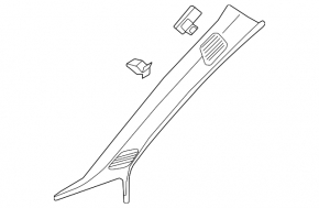 Capacul suportului frontal stânga superior Audi A5 F5 17- 5D pentru difuzor negru