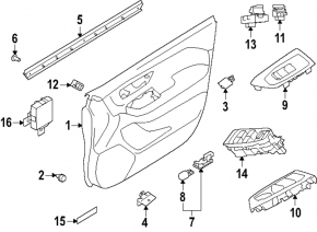 Обшивка двери карточка передняя левая Subaru Forester 25-26
