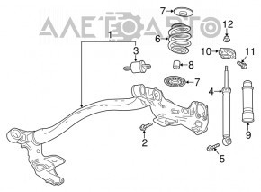 Амортизатор задний левый Buick Encore 13-22 AWD