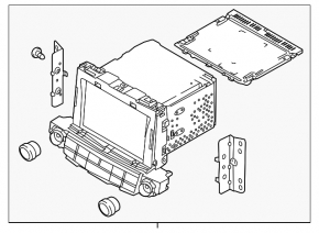 Casetofon radio Hyundai Tucson 16-18 display mic