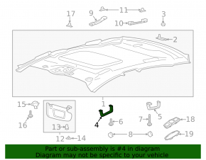 Ручка потолка передняя левая Ford Fusion mk5 17-20 серая