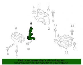 Кронштейн коробки передач нижний Lincoln MKZ 13-20 2.0T