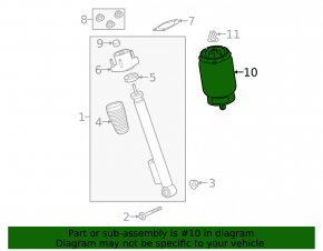 Pernă pneumatică spate stânga pentru Land Rover Range Rover 18-21