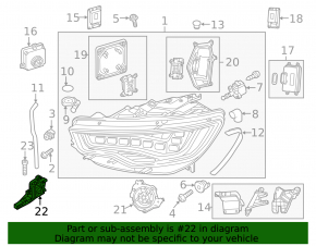 Крепление фары верхнее левое Audi A6 C7 12-15