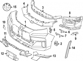 Emblemă bara față BMW 7 G70 23-25 