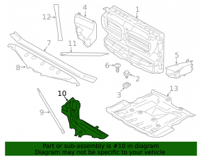 Кронштейн правой фары BMW 5 F10 11-16