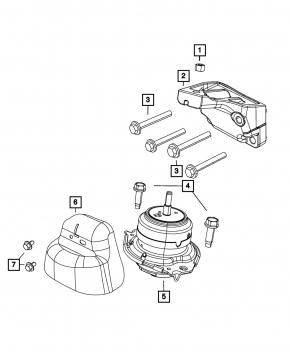 Suport motor stânga Jeep Grand Cherokee WK2 14-19 3.0d