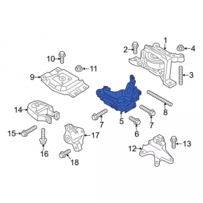 Кронштейн правой подушки двигателя Ford Escape MK3 13-19 1.5Т