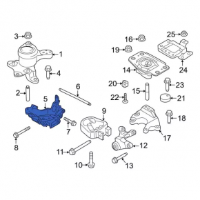 Кронштейн правой подушки двигателя Ford Escape MK3 13-19 1.5Т