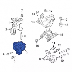 Кронштейн правой подушки двигателя Ford Escape MK3 13-19 1.5Т