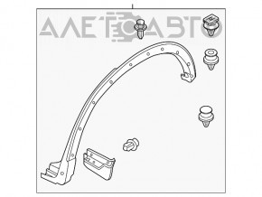 Накладка арки крыла задняя левая Mazda CX-5 13-16