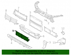 Jaluzele deflectoare inferioare ale radiatorului pentru Land Rover Discovery Sport 2013-2014, 2.0