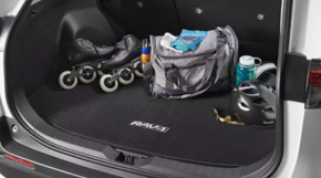 Коврик багажника ткань Toyota Rav4 19-25 черная, без сабвуфера