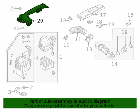 Воздухоприемник Nissan Rogue 22-26 1.5T
