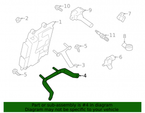 Кронштейн блока ECU компьютера двигателя Subaru Outback 20-23