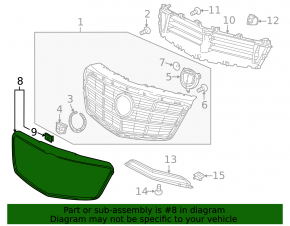 Обрамление решетки радиатора grill Cadillac CTS 14-15