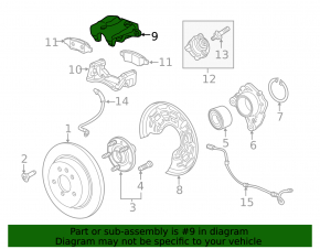 Суппорт в сборе задний правый Buick Encore 18-22