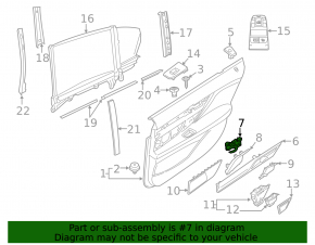 Ручка двери внутренняя задняя левая BMW 7 G11 G12 16-19