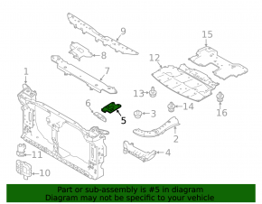 Кронштейн замка капота левый Infiniti Q50 14-20