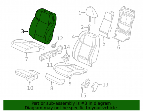 Пассажирское сидение Acura TLX 15-17