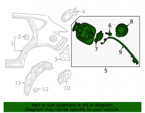 Корпус лючка бензобака Mazda CX-50 23-26 с замком, надорван уплотнитель