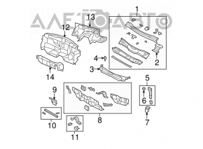 Решетка дворников пластик Chrysler 200 4d 11-14