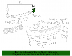 Dinte amplificatorului de bara spate dreapta exterior pentru Lexus IS250 IS300 IS350 06-13