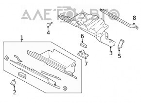 Перчаточный ящик, бардачок Subaru Forester 19-24 SK черный