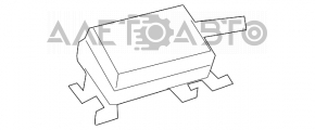 Подушка безопасности airbag пассажирская в торпеде Toyota Highlander 14-19