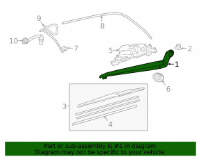Поводок дворника задний Lexus RX350 RX450h 10-15