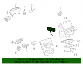 Dash Control Unit Cadillac ATS 13-