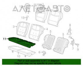 Задний ряд сидений 2 ряд Fiat 500 12-13