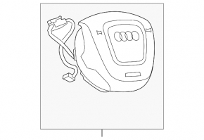 Подушка безопасности airbag в руль водительская Audi A6 C7 16-18 рест коричневый, царапины