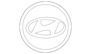 Центральный колпачок на диск Hyundai Elantra AD 17-20 черный, 59/55мм