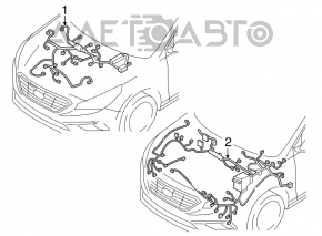 Проводка подкапотная с блоком предохранителей Hyundai Sonata 16-17 hybrid usa
