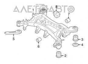 Подрамник задний BMW 3 F30 328/330 12-18 микротрещины С/Б редуктора