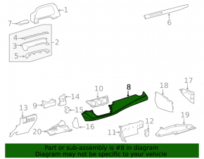 Ornamente laterale dreapta inferioare pentru Toyota Rav4 16-18, piele neagră, sub Start-Stop, lacrimă