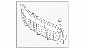 Grila inferioară a bara de protecție față Mazda CX-7 06-09, nouă, originală