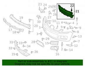 Нижняя решетка переднего бампера Mazda CX-7 06-09