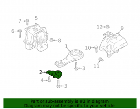 Кронштейн двигателя центральный Mitsubishi Outlander 14-22 3.0