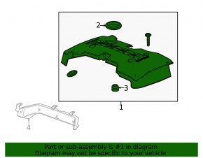Накладка двигателя Chevrolet Impala 14-20 2.5