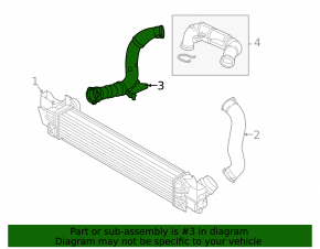 Патрубок интеркулера правый BMW X1 F48 16-19 B46